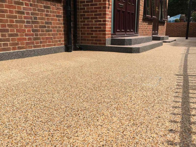 Resin bound driveway entrance in Saudi Arabia
